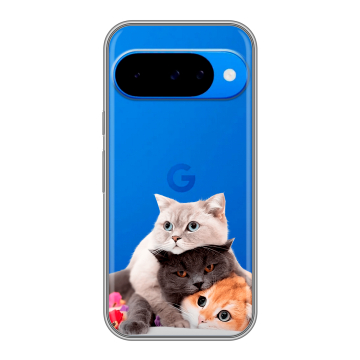Силиконовый чехол на Google Pixel 10 с принтом Кошки