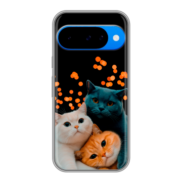 Силиконовый чехол на Google Pixel 10 с принтом Кошки