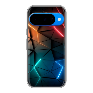 Силиконовый чехол на Google Pixel 10 с принтом Абстракция неон