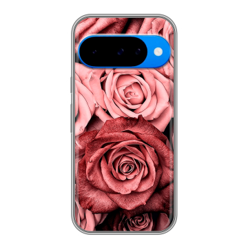 Силиконовый чехол на Google Pixel 10 с принтом Цветы розы