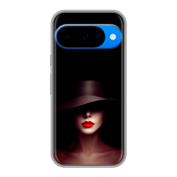 Силиконовый чехол на Google Pixel 10 с принтом Девушка в шляпе Силиконовый чехол на Google Pixel 10 с принтом Девушка в шляпе