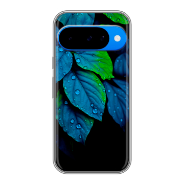 Силиконовый чехол на Google Pixel 10 с принтом Листья и роса Силиконовый чехол на Google Pixel 10 с принтом Листья и роса