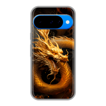 Силиконовый чехол на Google Pixel 10 с принтом Золотой дракон Силиконовый чехол на Google Pixel 10 с принтом Золотой дракон