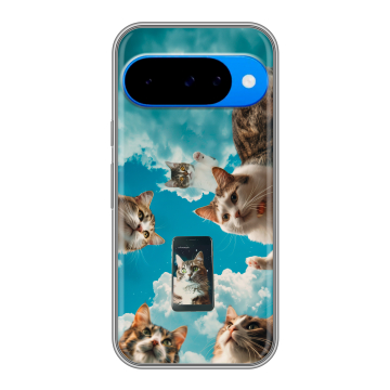 Силиконовый чехол на Google Pixel 10 с принтом котики Силиконовый чехол на Google Pixel 10 с принтом котики