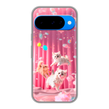 Силиконовый чехол на Google Pixel 10 с принтом милые котики Силиконовый чехол на Google Pixel 10 с принтом милые котики