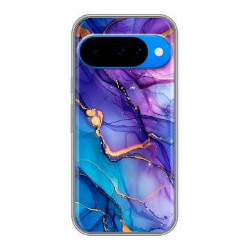 Силиконовый чехол на Google Pixel 10 с принтом синий мрамор Силиконовый чехол на Google Pixel 10 с принтом синий мрамор