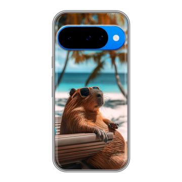 Силиконовый чехол на Google Pixel 10 с принтом Капибара
