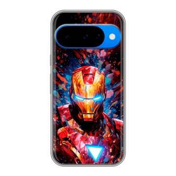 Силиконовый чехол на Google Pixel 10 с принтом Железный человек Ironman
