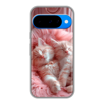 Силиконовый чехол на Google Pixel 10 с принтом котята котики