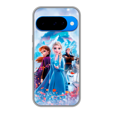 Силиконовый чехол на Google Pixel 10 с принтом Холодное сердце Frozen