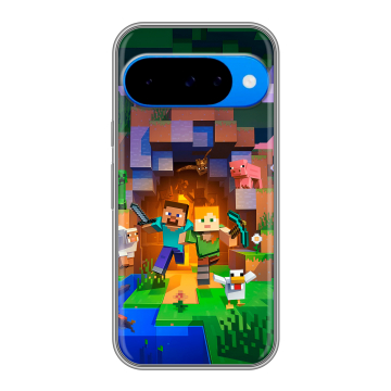 Силиконовый чехол на Google Pixel 10 с принтом Майнкрафт Minecraft Силиконовый чехол на Google Pixel 10 с принтом Майнкрафт Minecraft