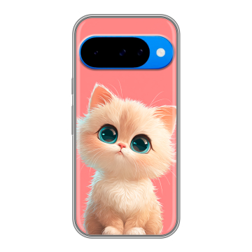 Силиконовый чехол на Google Pixel 10 с принтом Розовый котенок
