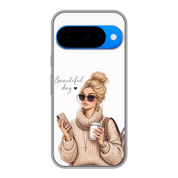 Силиконовый чехол на Google Pixel 10 с принтом женский Силиконовый чехол на Google Pixel 10 с принтом женский