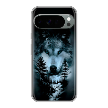 Силиконовый чехол на Google Pixel 10 Pro XL с принтом Лесной волк