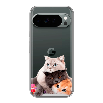 Силиконовый чехол на Google Pixel 10 Pro XL с принтом Кошки