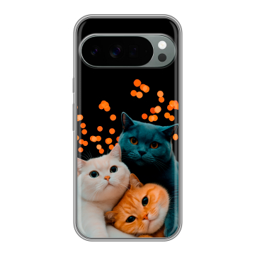 Силиконовый чехол на Google Pixel 10 Pro XL с принтом Кошки
