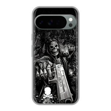 Силиконовый чехол на Google Pixel 10 Pro XL с принтом Скелет