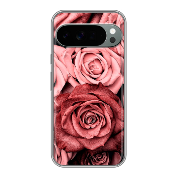Силиконовый чехол на Google Pixel 10 Pro XL с принтом Цветы розы