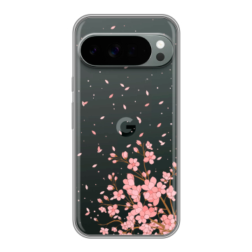 Силиконовый чехол на Google Pixel 10 Pro XL с принтом Ветка сакуры