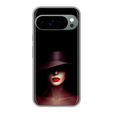 Силиконовый чехол на Google Pixel 10 Pro XL с принтом Девушка в шляпе