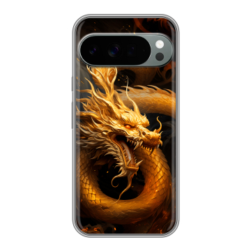 Силиконовый чехол на Google Pixel 10 Pro XL с принтом Золотой дракон Силиконовый чехол на Google Pixel 10 Pro XL с принтом Золотой дракон