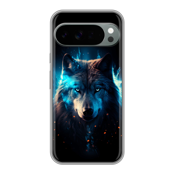 Силиконовый чехол на Google Pixel 10 Pro XL с принтом Волк ночной