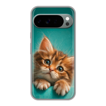 Силиконовый чехол на Google Pixel 10 Pro XL с принтом котенок