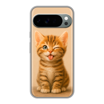 Силиконовый чехол на Google Pixel 10 Pro XL с принтом котенок