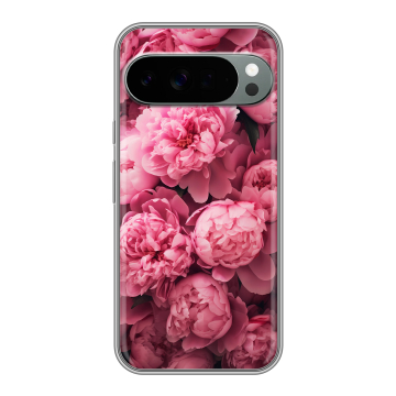 Силиконовый чехол на Google Pixel 10 Pro XL с принтом цветы пионы