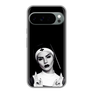 Силиконовый чехол на Google Pixel 10 Pro XL с принтом монашка