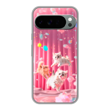 Силиконовый чехол на Google Pixel 10 Pro XL с принтом милые котики