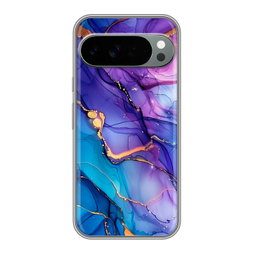 Силиконовый чехол на Google Pixel 10 Pro XL с принтом синий мрамор