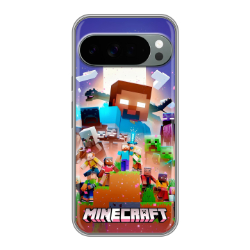 Силиконовый чехол на Google Pixel 10 Pro XL с принтом Майнкрафт Minecraft Силиконовый чехол на Google Pixel 10 Pro XL с принтом Майнкрафт Minecraft