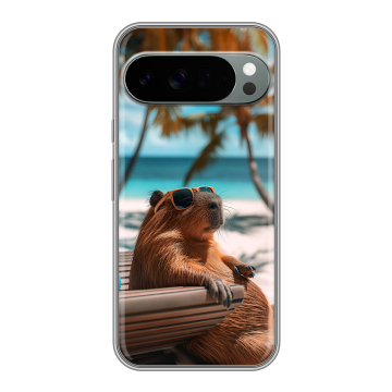 Силиконовый чехол на Google Pixel 10 Pro XL с принтом Капибара