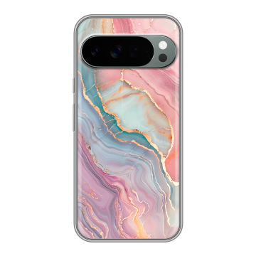 Силиконовый чехол на Google Pixel 10 Pro XL с принтом розовый мрамор