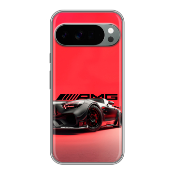 Силиконовый чехол на Google Pixel 10 Pro XL с принтом Мерседес Mercedes AMG