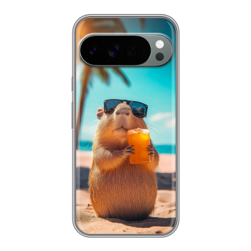 Силиконовый чехол на Google Pixel 10 Pro XL с принтом Капибара