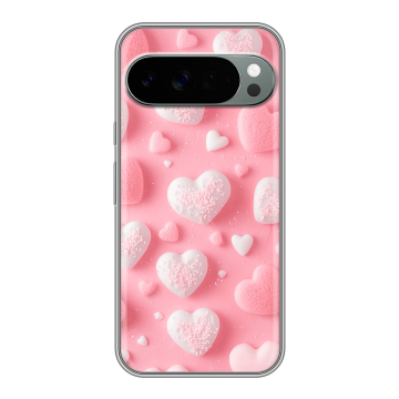 Силиконовый чехол на Google Pixel 10 Pro XL с принтом Сердечки