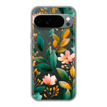 Силиконовый чехол на Google Pixel 10 Pro XL с принтом Цветы паттерн