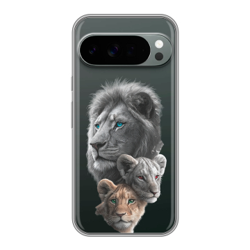 Силиконовый чехол на Google Pixel 10 Pro XL с принтом Львы