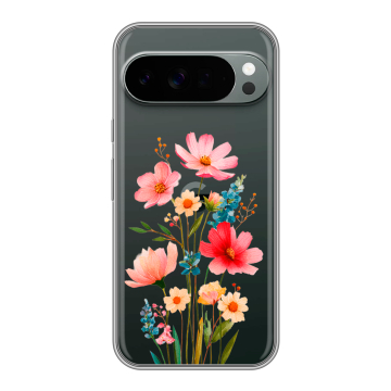 Силиконовый чехол на Google Pixel 10 Pro XL с принтом Цветы