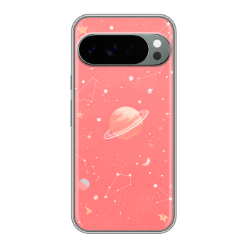 Силиконовый чехол на Google Pixel 10 Pro XL с принтом Розовый космос