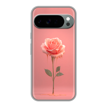 Силиконовый чехол на Google Pixel 10 Pro XL с принтом Розовая роза