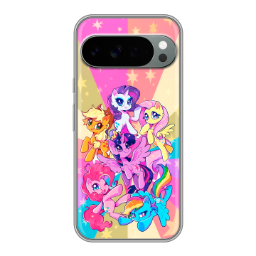Силиконовый чехол на Google Pixel 10 Pro XL с принтом My little pony Дружба чудо