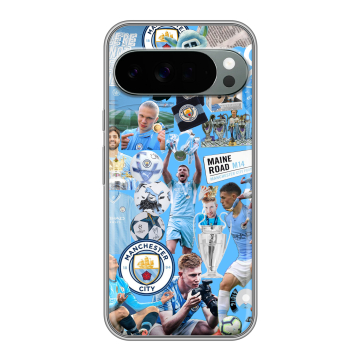 Силиконовый чехол на Google Pixel 10 Pro XL с принтом Man City Манчестер Сити