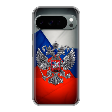 Силиконовый чехол на Google Pixel 10 Pro XL с принтом Флаг России