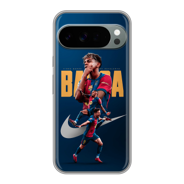 Силиконовый чехол на Google Pixel 10 Pro XL с принтом Барселона Barca Yamal 