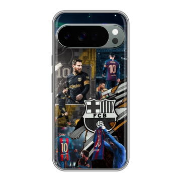 Силиконовый чехол на Google Pixel 10 Pro XL с принтом Messi Barcelona