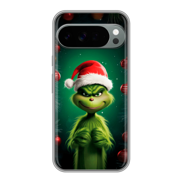 Силиконовый чехол на Google Pixel 10 Pro XL с принтом Гринч Новый год Рождество