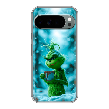 Силиконовый чехол на Google Pixel 10 Pro XL с принтом Новый год гринч